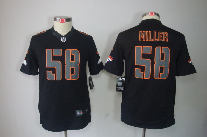 Youth Denver Broncos #58 Miller black NFL Nike jerseys